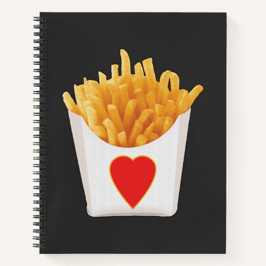 Carnet J'adore les frites françaises (Devant)