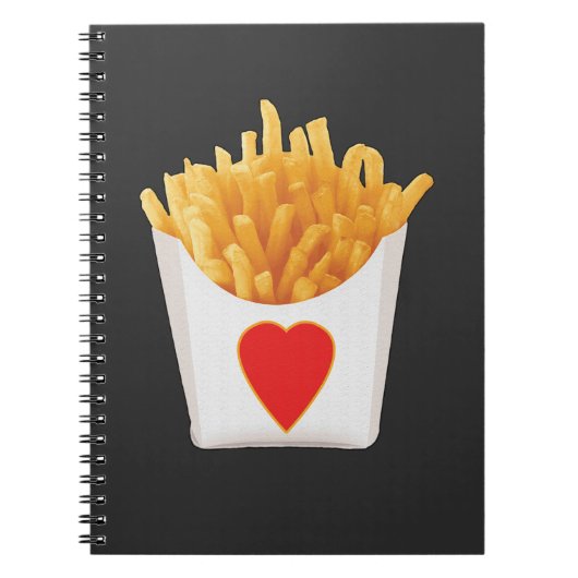 Carnet J'adore les frites françaises (Devant)