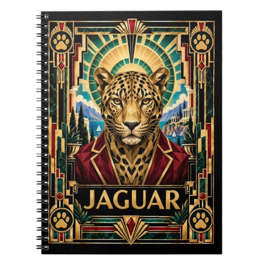 Carnet Jaguar, Art Déco faune (Devant)