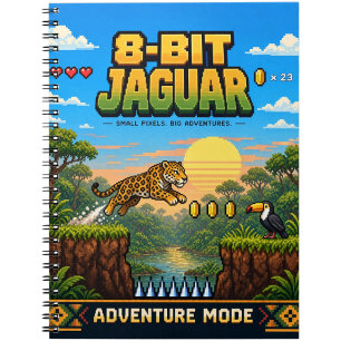 Carnet Jaguar, Rétro Pixel Art 8-Bit