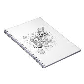 Carnet J'ai Besoin De Plus D'espace Drôle Chat Astronaute (Côté Droit)