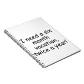 Carnet J'ai besoin de vacances (Côté Droit)