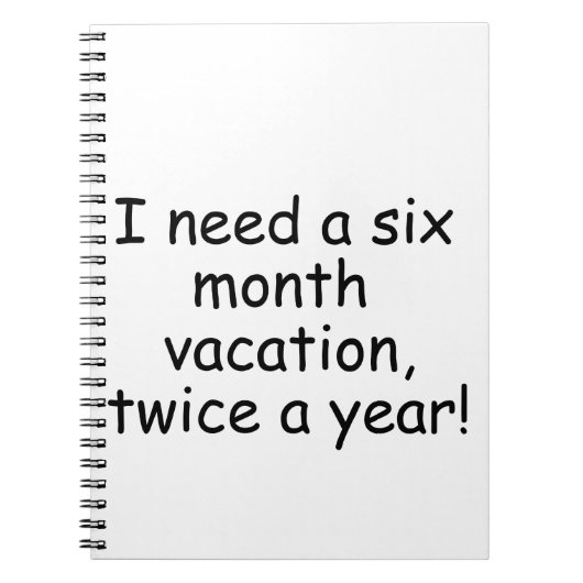 Carnet J'ai besoin de vacances (Devant)