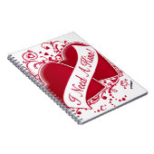 Carnet J'ai besoin d'un baiser ! Cœurs rouges (Côté Droit)
