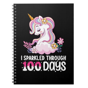 Carnet J'ai brillé pendant 100 jours de la licorne de l'é