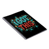 Carnet J'AI ÇA Typographie Motivationnelle de Style Graff (Côté Droit)