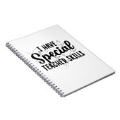 Carnet J'Ai Des Compétences Spéciales D'Enseignant (Côté Droit)