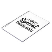 Carnet J'Ai Des Compétences Spéciales D'Enseignant (Côté gauche)