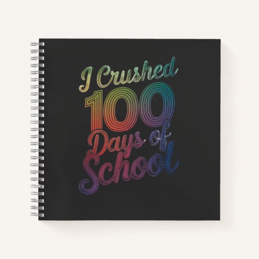 Carnet J'ai écrasé 100 jours de conception arc-en-ciel de (Devant)