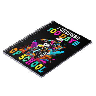 Carnet J'ai écrasé 100 jours d'école Motocross