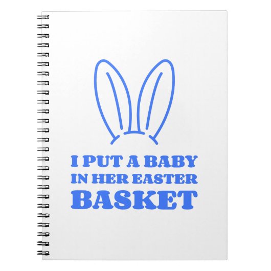 Carnet J'ai mis un bébé dans son panier de Pâques (Devant)