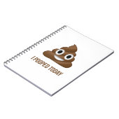 Carnet J'Ai Poopé Aujourd'Hui Drôle Emoticon (Côté gauche)