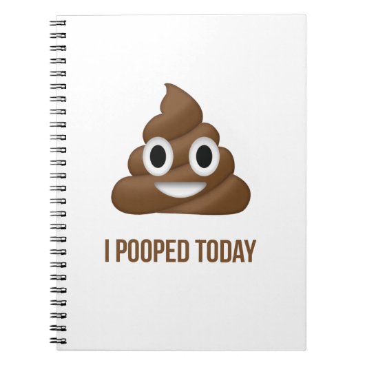 Carnet J'Ai Poopé Aujourd'Hui Drôle Emoticon (Devant)