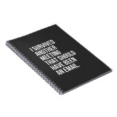 Carnet J'ai survécu à une autre réunion qui devait être u (Côté Droit)