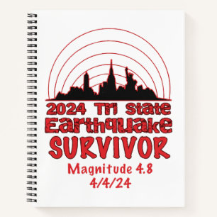 Carnet J'ai survécu au tremblement de terre de NYC Tri St
