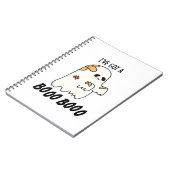 Carnet J'ai un bisou funny Halloween fantôme jeu de mots (Côté gauche)