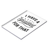 Carnet J'Ai Une Feuille De Calcul Pour Cela (Côté gauche)