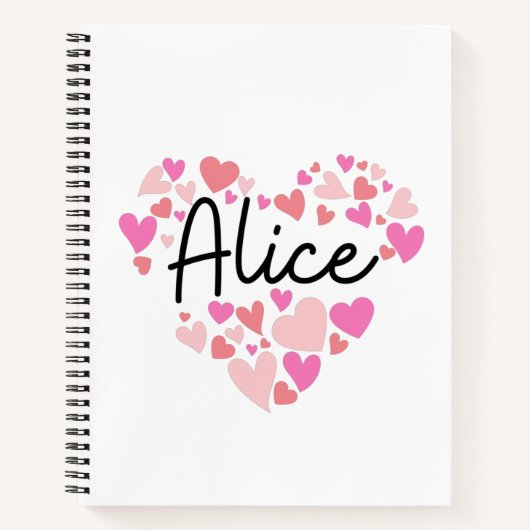 Carnet J'aime Alice (Devant)
