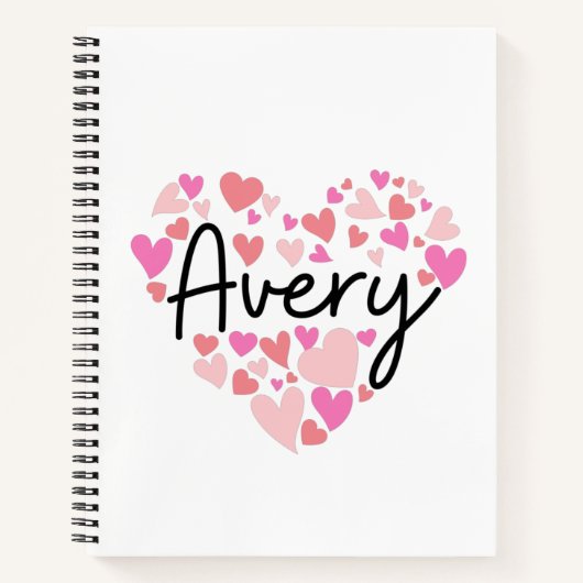 Carnet J'aime Avery (Devant)