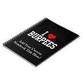 Carnet J'aime Burpees, forme physique (Côté gauche)