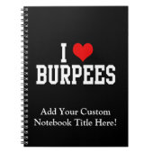 Carnet J'aime Burpees, forme physique (Devant)
