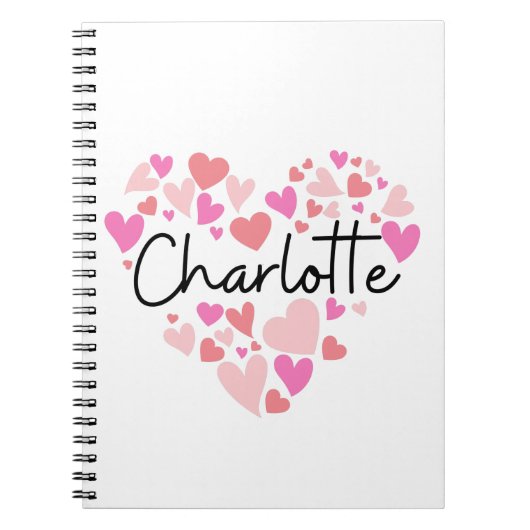 Carnet J'aime Charlotte (Devant)