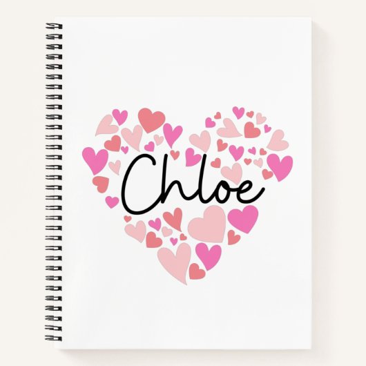Carnet J'aime Chloe (Devant)