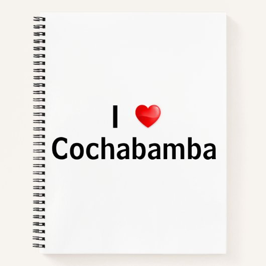 Carnet J'aime Cochabamba (Devant)