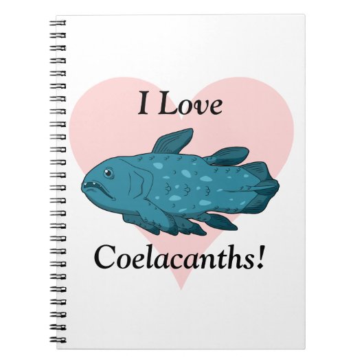 Carnet J'aime Coelacanths ! (Devant)