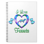 Carnet J'aime des furets (Devant)