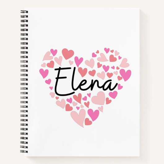 Carnet J'aime Elena (Devant)