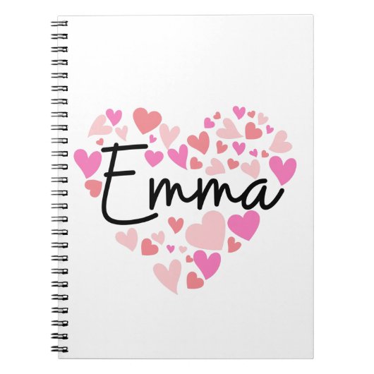 Carnet J'aime Emma (Devant)