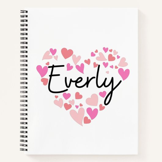 Carnet J'aime Everly ] (Devant)