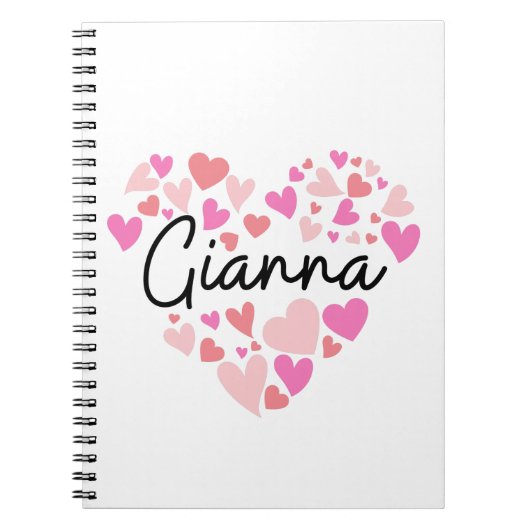 Carnet J'aime Gianna (Devant)