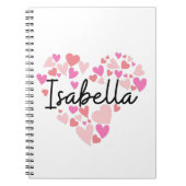 Carnet J'aime Isabella (Devant)
