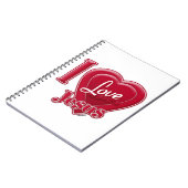 Carnet J'aime Jésus Cœur Rouge (Côté gauche)