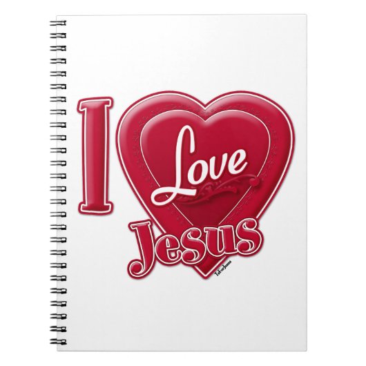 Carnet J'aime Jésus Cœur Rouge (Devant)