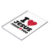 Carnet J'aime Jésus et Jésus t'aime chrétien (Côté gauche)