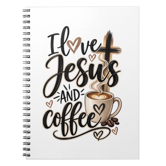 Carnet J'aime Jésus et le café (Devant)