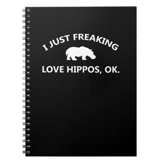 Carnet J'Aime Juste Freaking Aimer Hippopotames Cadeau (Devant)