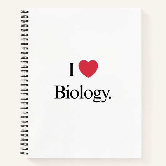 Carnet J'aime la biologie (Devant)