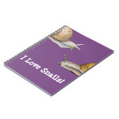 Carnet J'aime la conception d'escargot d'escargots (Côté gauche)