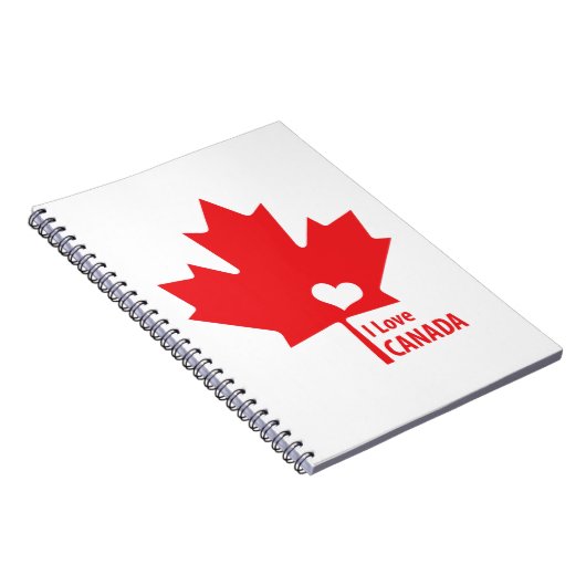 Carnet J'aime la feuille d'érable du Canada (Côté Droit)