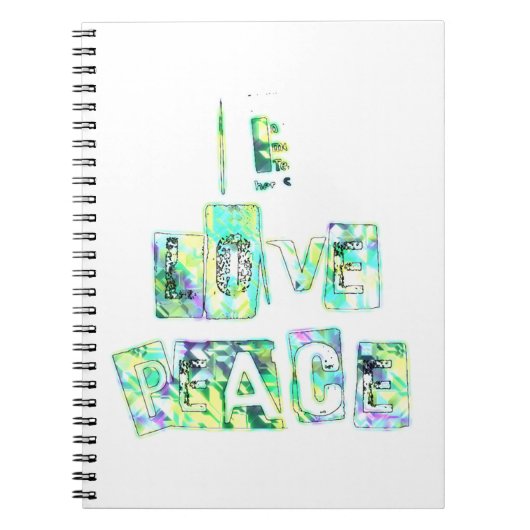 Carnet J'aime la paix (Devant)