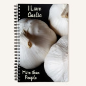 Carnet J'aime l'ail plus que les gens Recette photographi (Recto)
