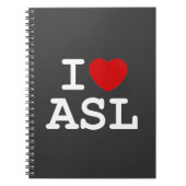 Carnet J'aime l'ASL (Devant)