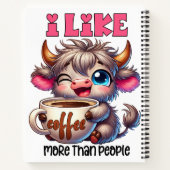 Carnet J'aime le café plus que les gens (Dos)