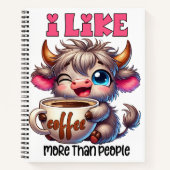 Carnet J'aime le café plus que les gens (Devant)