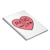 Carnet J'aime le coeur des maths (Côté Droit)