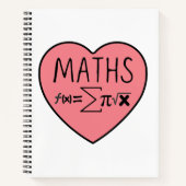 Carnet J'aime le coeur des maths (Devant)